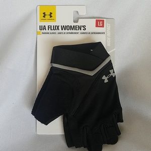 under armour womens L fingerless gloves